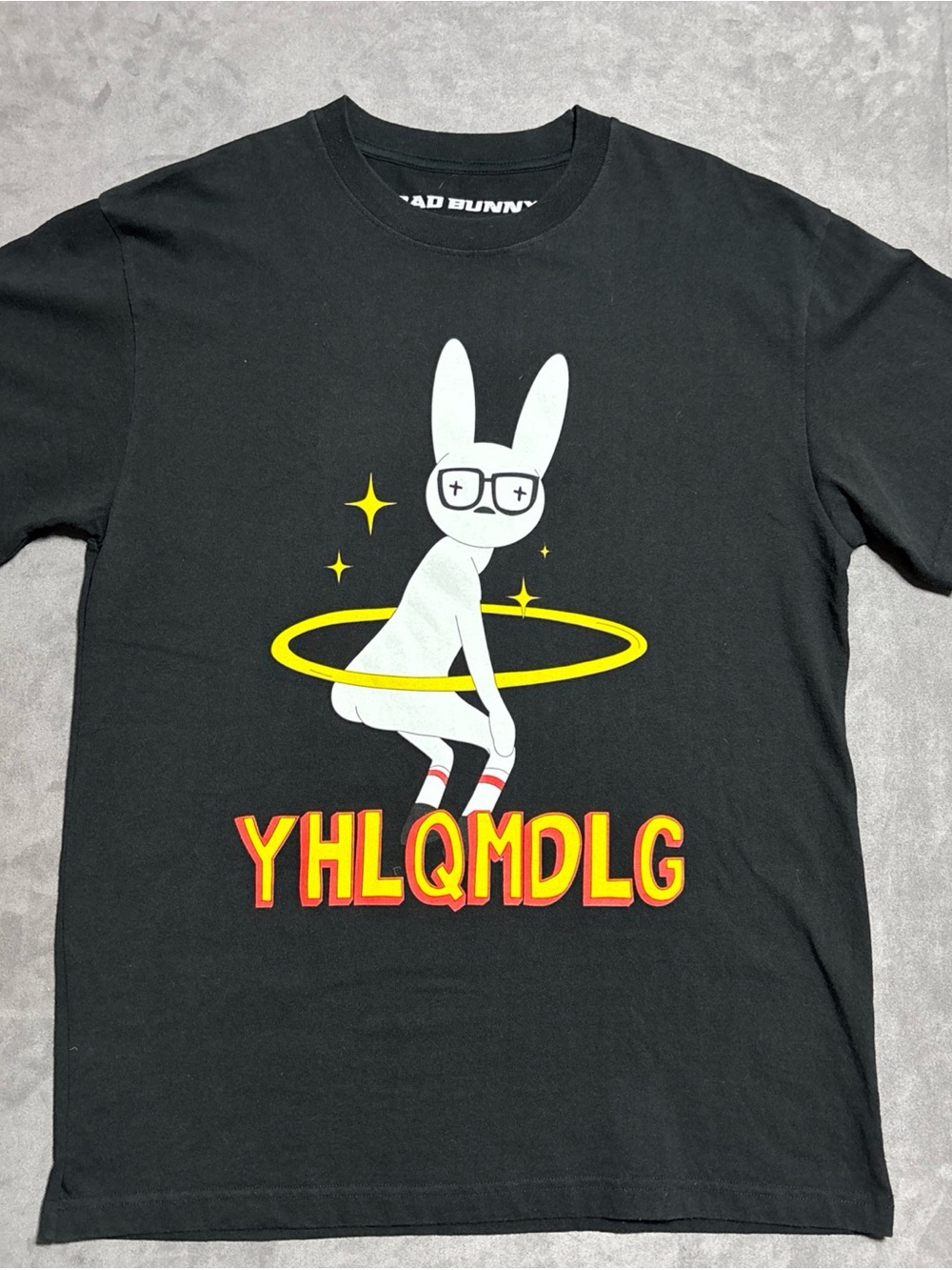 Bad Bunny YHLQMDLG Graphic T Shirt Black Men's Sz M Official Tour Reggaeton USA